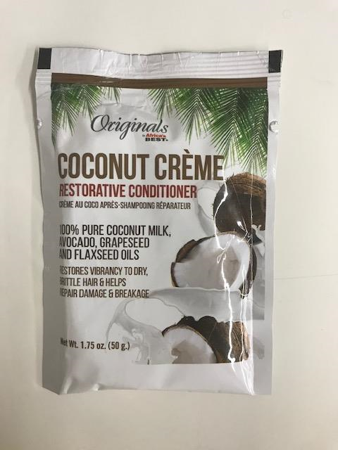 AFRICA'S BEST COCONUT CREME    CONDITIONER 1.75 OZ (DL/12)