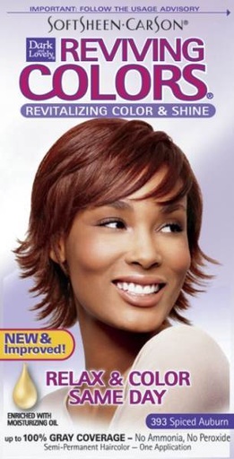[075285003329] DARK & LOVELY SPICED AUBURN 393 REVIVING COLOR NO AMMONIAQUE
